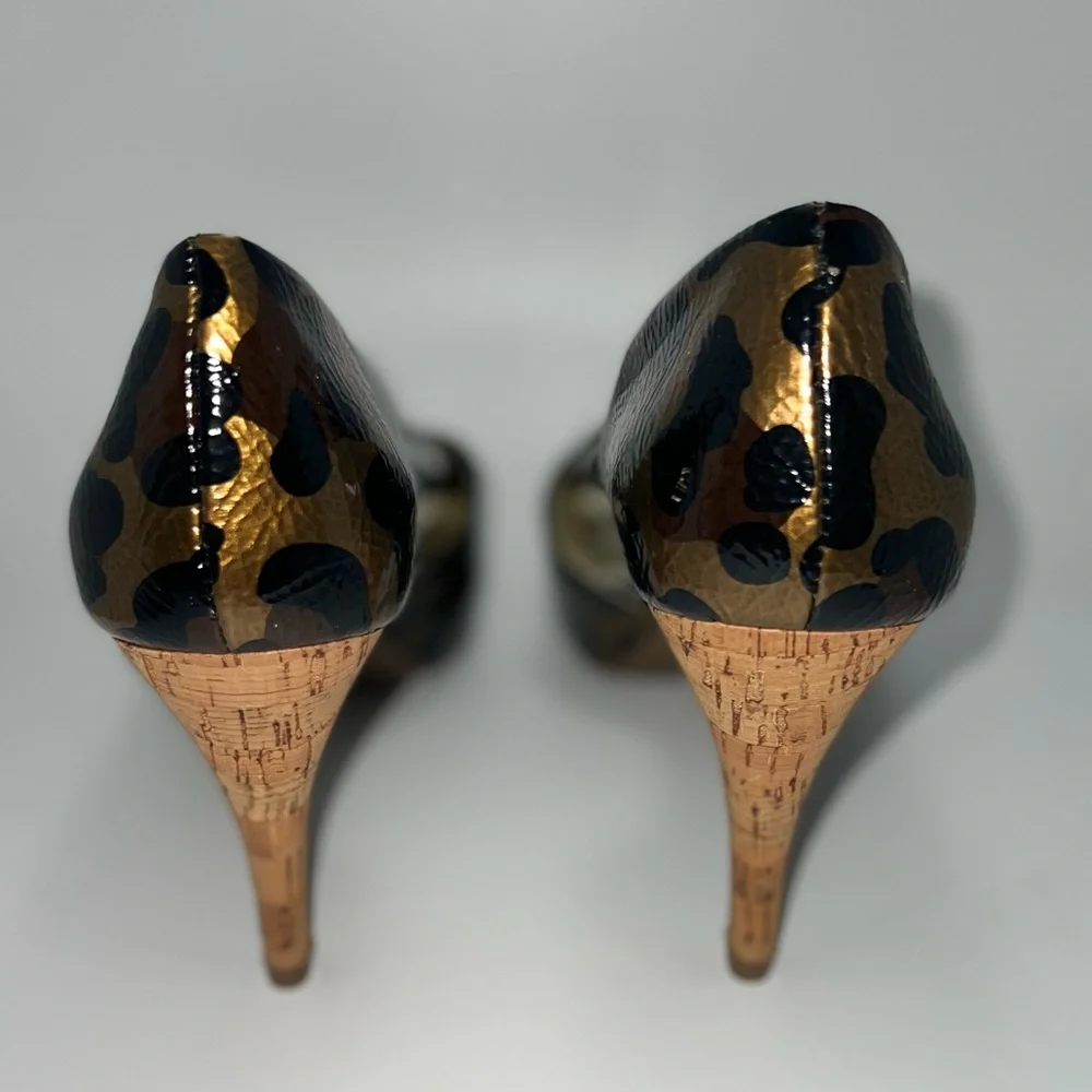 47. Madeline Shoes Leopard Print Heels - Picture 5 of 11